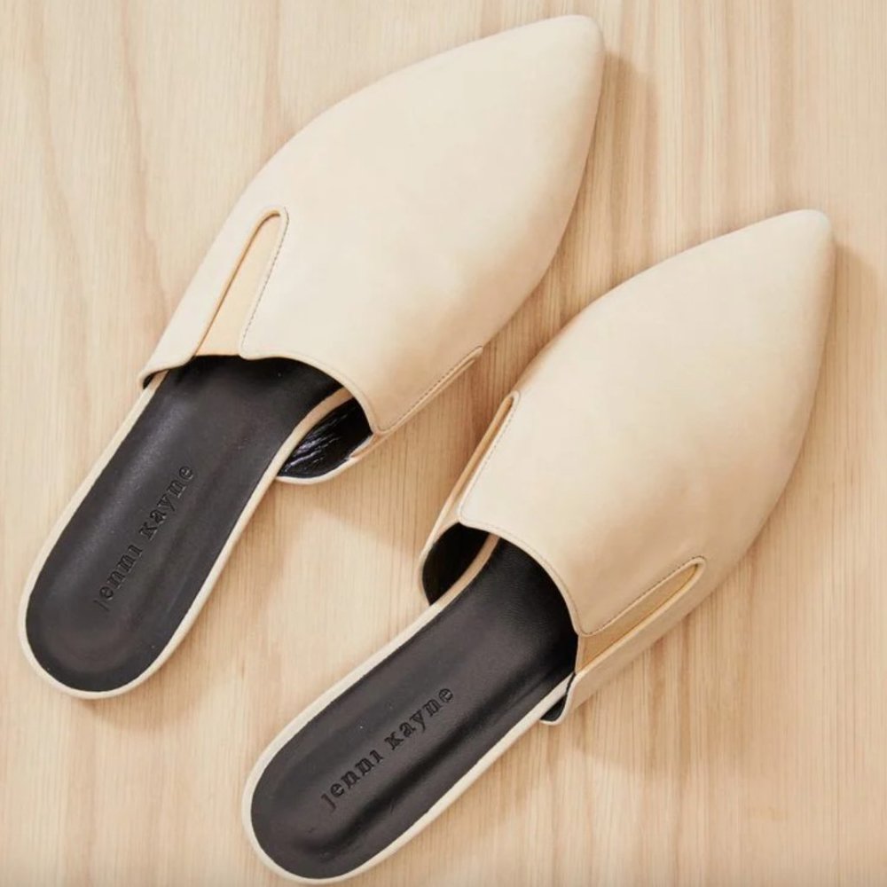 Jenni Kayne Oiled Leather Mule in Natural Size 37